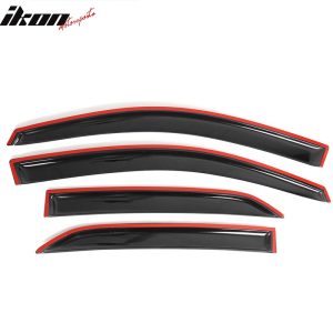 Fits 09-13 Toyota Corolla Acrylic Window Visor Vent Shade Sun Rain Guard 4PC Set - Image 4