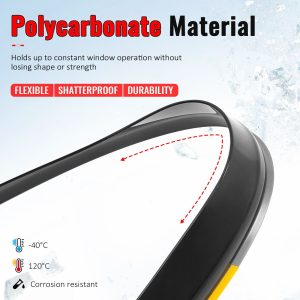 Fits 20-26 Toyota Corolla Sedan In-Channel Window Visors Guards Deflectors PC - Image 4