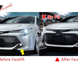 Fits 19-21 Toyota Corolla 5DR Front Bumper Lip Gloss Black ABS Spoiler Splitter - Image 3