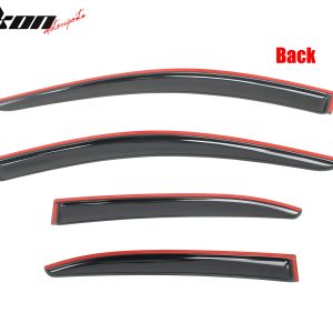 Fits 20-25 Toyota Corolla Sedan Window Visors Vent Rain Guard Deflectors Tape-On - Image 4