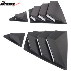 Fits 20-24 Toyota Corolla Sedan 4PCS Side Window Louvers Scoop ABS Matte Black - Image 4