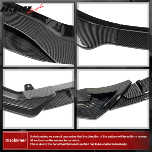 Fits 11-21 Volkswagen Jetta Front Bumper Lip Spoiler 3PC PP Carbon Fiber Print - Image 5
