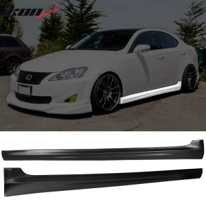 Fits 06-13 Lexus IS250 IS350 IN-S Style Side Skirts Matte Black PP Rocker Panel - Image 1