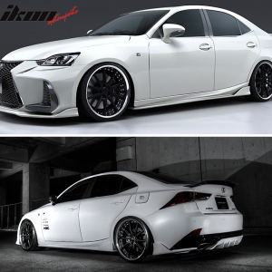 Fits 14-20 Lexus IS250 IS300 IS350 AR Style Side Skirts Matte Black - PP - Image 2