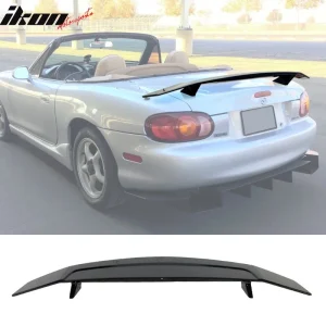 Fits 99-05 Mazda Miata IKON A Style Gloss Black 52" Rear Trunk Spoiler Wing Lip - Image 6