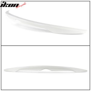 Fits 14-24 INFINITI Q50 OE Style Rear Trunk Spoiler Wing Lip Painted #QAB White - Image 2
