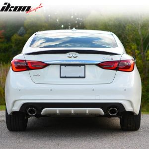 Fits 14-24 INFINITI Q50 OE Style Rear Trunk Spoiler Wing Lip Painted #QAB White - Image 3