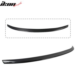 Fits 14-24 Infiniti Q50 IKON Style Carbon Fiber CF Rear Trunk Spoiler Wing Lip - Image 3