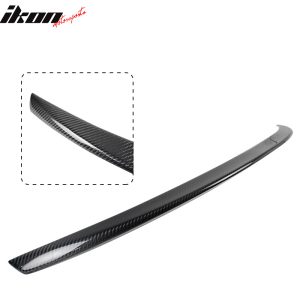 Fits 14-24 Infiniti Q50 IKON Style Carbon Fiber CF Rear Trunk Spoiler Wing Lip - Image 5