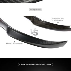 Fits 14-24 Infiniti Q50 M4 Style Rear Trunk Spoiler Wing Lip Matte Carbon Fiber - Image 2