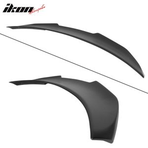 Fits 14-24 Infiniti Q50 PSM Style Rear Trunk Spoiler Wing Lip ABS Matte Black - Image 5