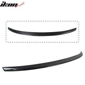 Fits 14-24 Infiniti Q50 IKON Style Rear Trunk Spoiler Wing Matte Carbon Fiber CF - Image 5