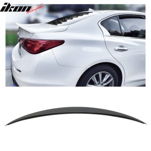Fits 14-24 Infiniti Q50 ER Eau Rouge Style Rear Trunk Spoiler Wing Lip Unpainted - Image 1