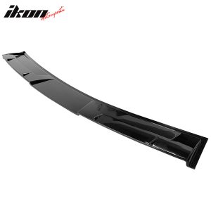 Fits 14-24 Infiniti Q50 V Style Gloss Black Rear Window Roof Spoiler Visor Wing - Image 3
