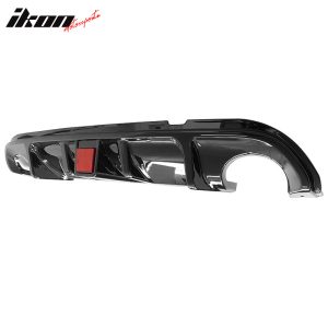 Fits 14-17 Infiniti Q50 Gloss Black LED Brake Light PP Rear Bumper Lip Diffuser - Image 4