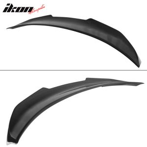 Fits 14-24 Infiniti Q50 PSM Style Rear Trunk Spoiler Wing Lip ABS Gloss Black - Image 4