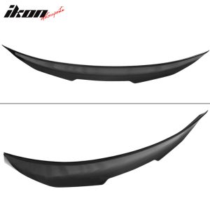 Fits 14-24 Infiniti Q50 PSM Style Rear Trunk Spoiler Wing Lip ABS Gloss Black - Image 5