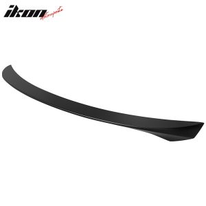 Fits 14-24 Infiniti Q50 AS Style Rear Trunk Spoiler Wing Lip Matte Black ABS - Image 4