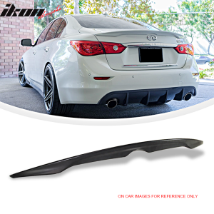 Fits 14-24 Infiniti Q50 OE Style Rear Trunk Lid Spoiler Wing Lip Unpainted ABS - Image 1