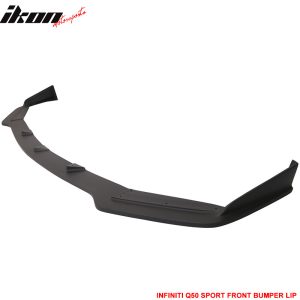 Fits 14-17 Infiniti Q50 Q50S Sport Front Bumper Lip 1PC Spoiler Unpainted PU - Image 4