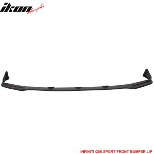 Fits 14-17 Infiniti Q50 Q50S Sport Front Bumper Lip 1PC Spoiler Unpainted PU - Image 5