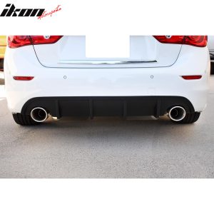 Fits 14-17 INFINITI Q50 Sport ST Rear Bumper Lip Splitter Protector PU - Image 4
