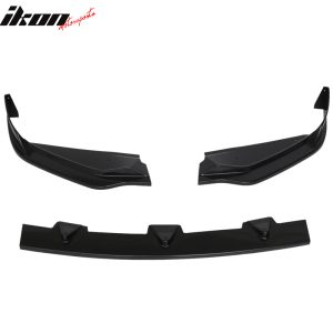 Fits 14-17 Infiniti Q50 Base Model Front Bumper Lip Spoiler Unpainted ABS 3PC - Image 5