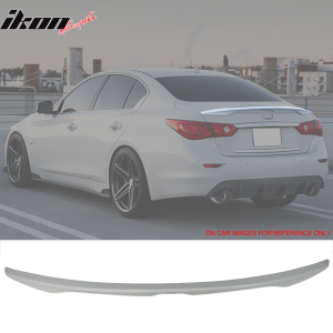 Fits 14-24 INFINITI Q50 OE Style Rear Trunk Spoiler Wing Lip Painted #QAW White - Image 1