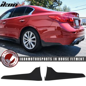 Fits 14-17 Infiniti Q50 Q50S Front Lip + Side Skirts + Rear Apron +Rear Diffuser - Image 5