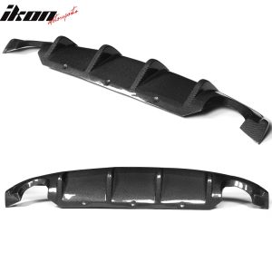 Fits 14-17 Infiniti Q50 S Style Rear Bumper Lip Diffuser Matte Carbon Fiber - Image 4