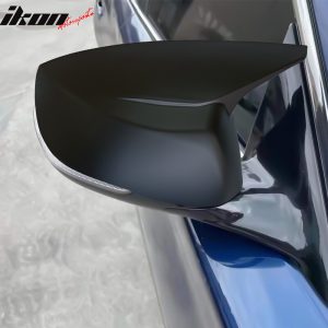 Fits 14-23 Infiniti Q50 Q60 Q70 QX30 Matte Black Rear View Side Mirror Cover Cap - Image 3