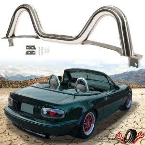 Light Weight Stabilize Support Roll Bar For Mazda Miata Mx5 Silver 1990-2005 - Image 6