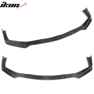Fits 14-17 Infiniti Q50 V37 Sport ST Style Front Bumper Lip - Matte Carbon Fiber - Image 5