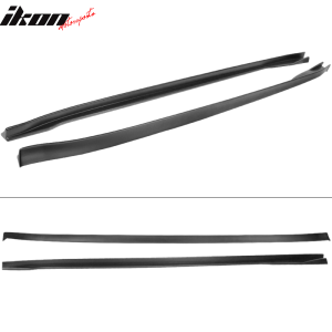 Fits 17-25 Tesla Model 3 Side Skirts IKON Matte Black PP Rocker Panel Extension - Image 4