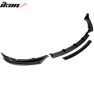 Fits 17-23 Tesla Model 3 IKON Style Front Bumper Lip Spoiler 4PCS Matte Black - Image 3