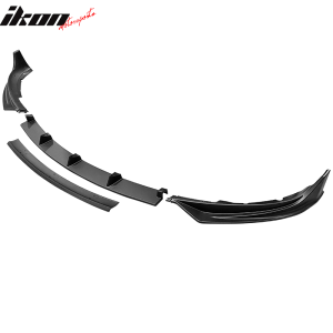 Fits 17-23 Tesla Model 3 IKON Style Front Bumper Lip Spoiler 4PCS Matte Black - Image 4