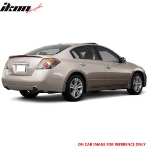 Fits 07-12 Nissan Altima 4Dr Sedan OE Trunk Spoiler & LED Light ABS Matte Black - Image 3