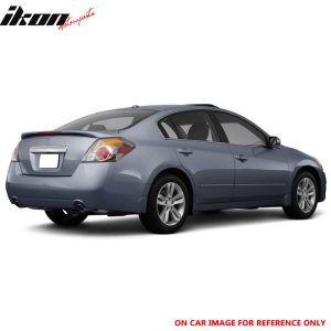 Fits 07-12 Nissan Altima 4Dr Sedan OE Trunk Spoiler & LED Light ABS Matte Black - Image 5