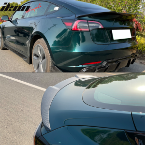Fits 17-23 Tesla Model 3 IKON Style Rear Trunk Spoiler Wing - Carbon Fiber Print - Image 3