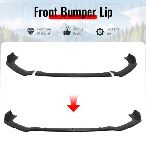 Fits 19-22 Nissan Altima IK Style Front Bumper Lip Spoiler Unpainted PU 3PCS - Image 3