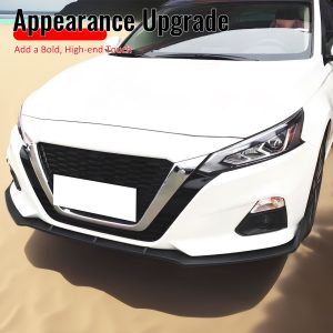 Fits 19-22 Nissan Altima IK Style Front Bumper Lip Spoiler Unpainted PU 3PCS - Image 5