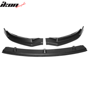 Fits 17-23 Tesla Model 3 Front Bumper Lip Spoiler Splitter 3PC PP Matte Black - Image 5