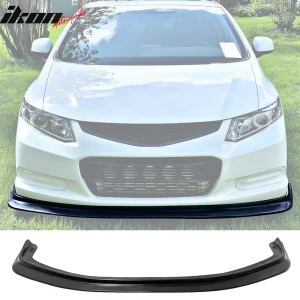 Fits 12-13 Honda Civic Coupe 2Dr MDA Style Front Bumper Lip Spoiler Unpainted PU - Image 5