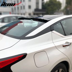 For 19-25 Nissan Altima IKON Rear Window Roof Spoiler Visor Wing Gloss Black ABS - Image 3