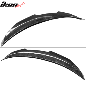 Fits 14-24 Infiniti Q50 PSM Style Rear Trunk Spoiler Wing Lip Carbon Fiber Print - Image 2