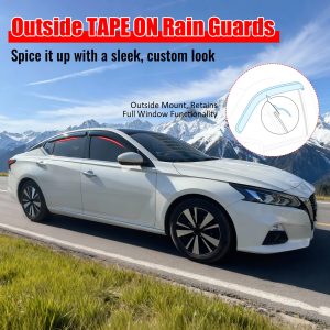 Fits 19-26 Nissan Altima Window Visors Smoke Acrylic Rain Sun Vent Shade 4PC Set - Image 4