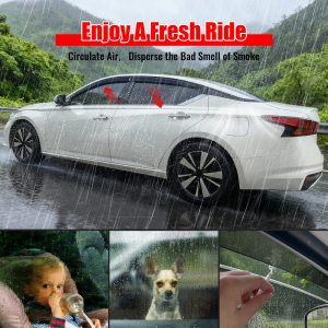 Fits 19-26 Nissan Altima Window Visors Smoke Acrylic Rain Sun Vent Shade 4PC Set - Image 5