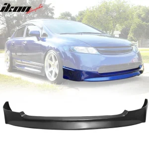 Fits 06-08 Honda Civic Sedan Mugen Style Front Bumper Lip Spoiler Splitter PU - Image 6