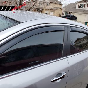 Fits 13-18 Nissan Altima Sedan 4PCS Window Visor Acrylic Deflectors - In-Channel - Image 4