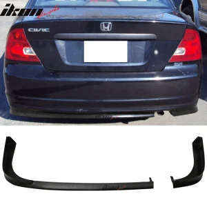 Fits 01-03 Honda Civic Coupe TR Style Rear Bumper Lip Spoiler Unpainted PU - Image 6